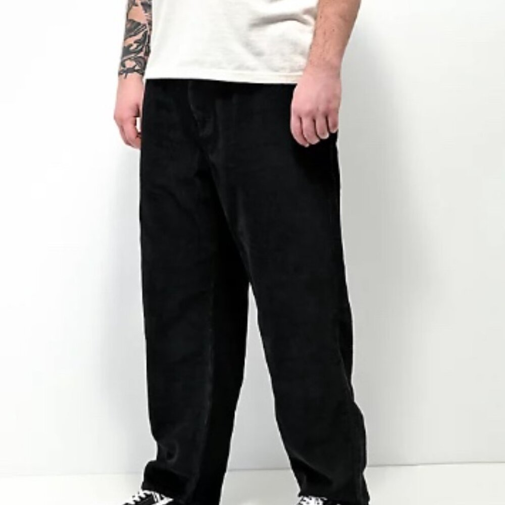 Empyre Loose Fit Black Corduroy Skate Pants Mens Size 34 NWOT